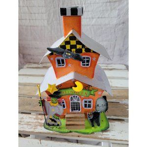 Joelson‎ metal haunted house Halloween home tea light holder decor fall